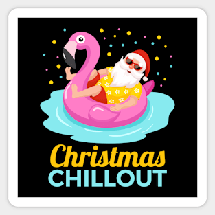 Christmas Flamingo Chillout design product Sticker